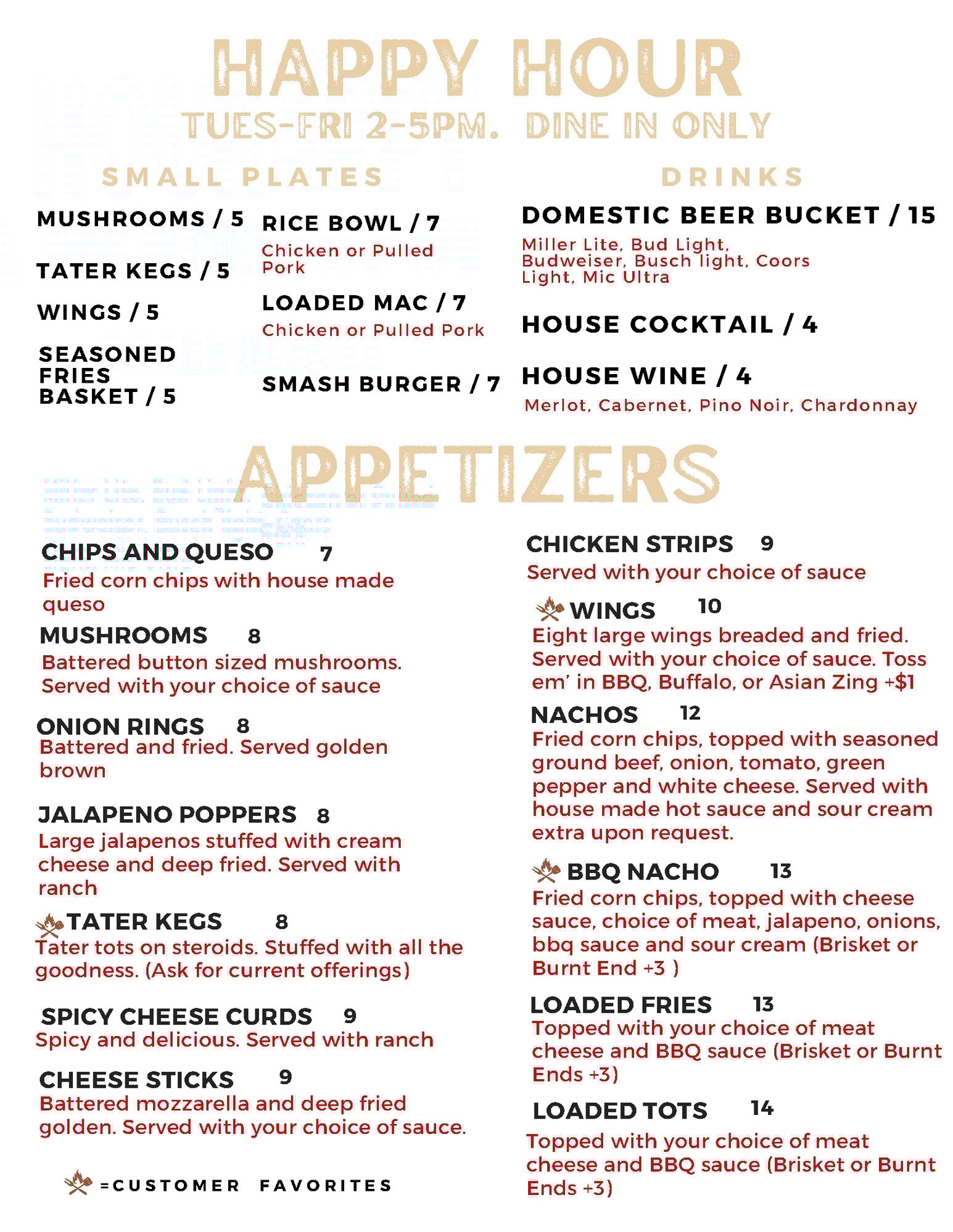 Jack's Roadside BBQ Menu